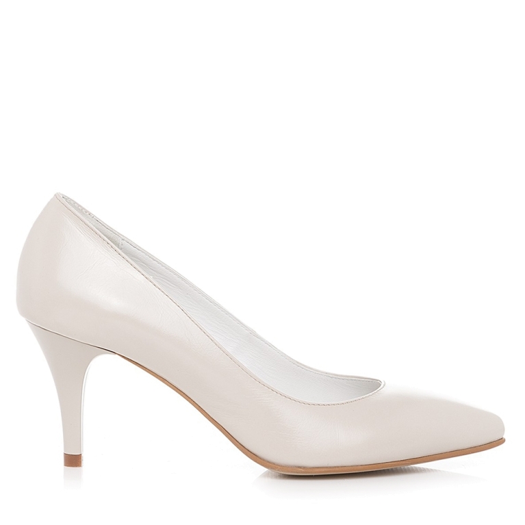 Ivory bridal shoes with low heel Comfy